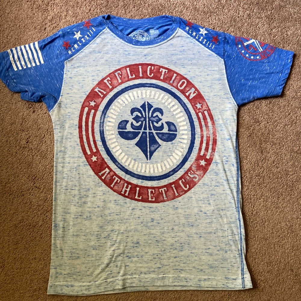 Affliction Sport Blue Graphic Tee
